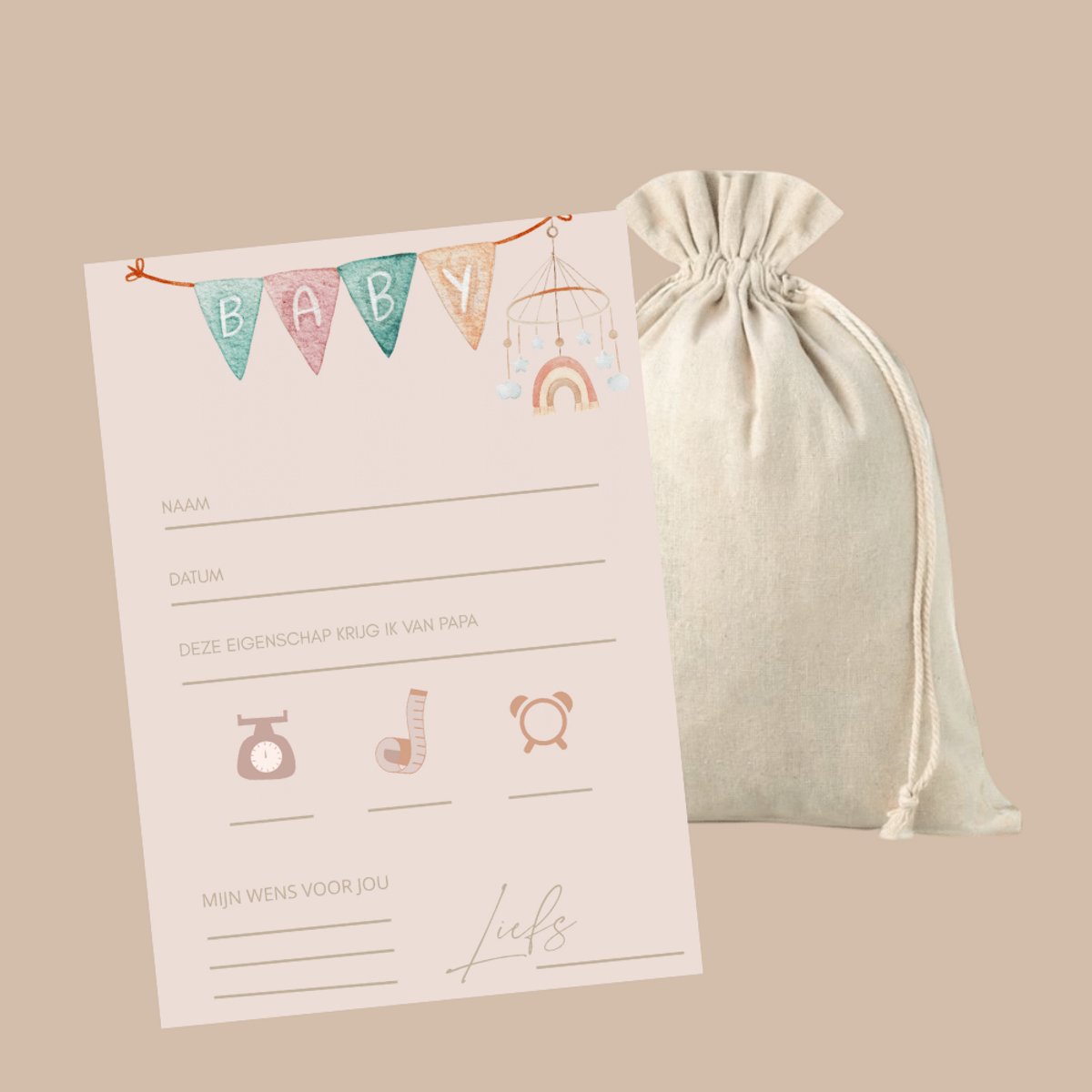 Babyshowerkaarten - Lief - Papa