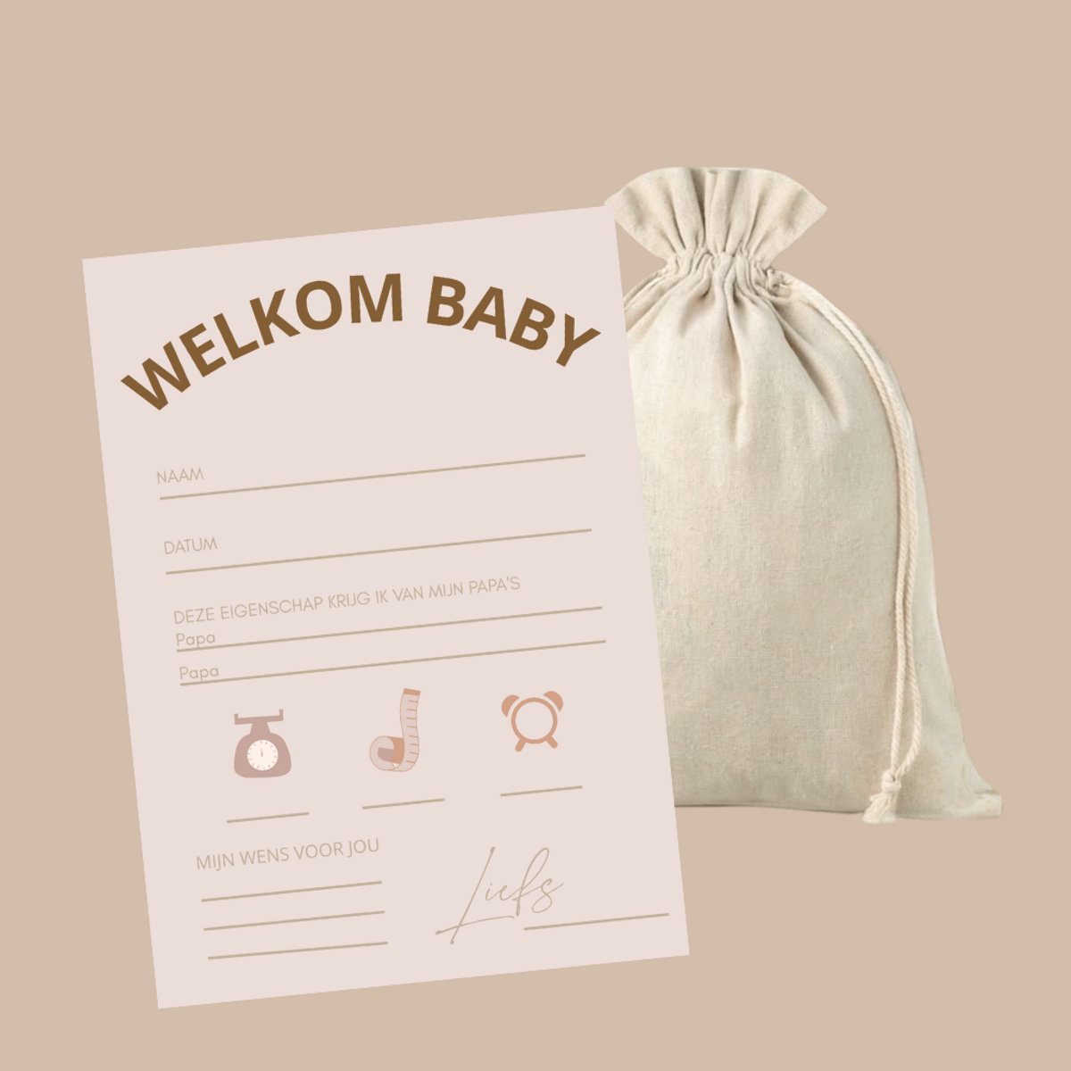 Babyshowerkaarten - Welkom - Papas