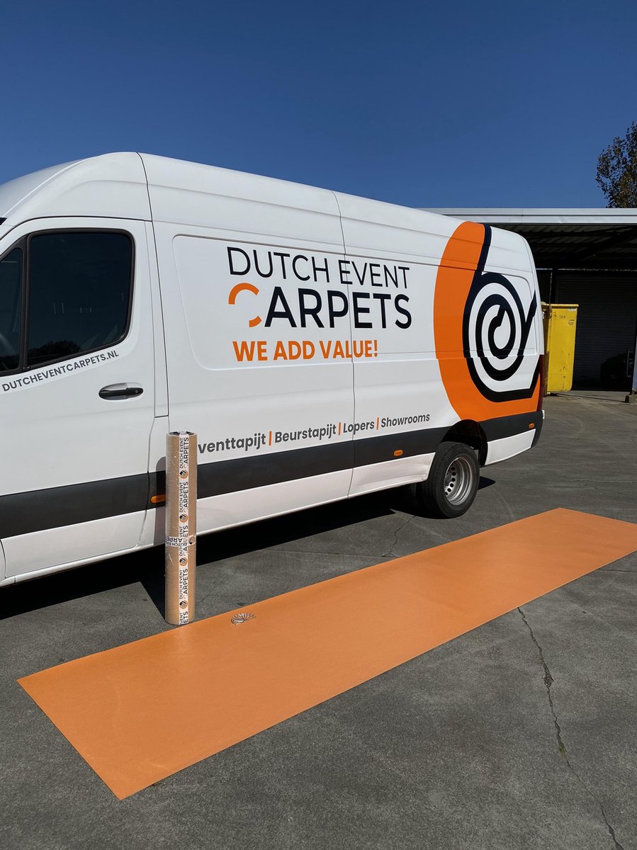 Oranje Loper - 10 x 1 Meter - Event Tapijt -  