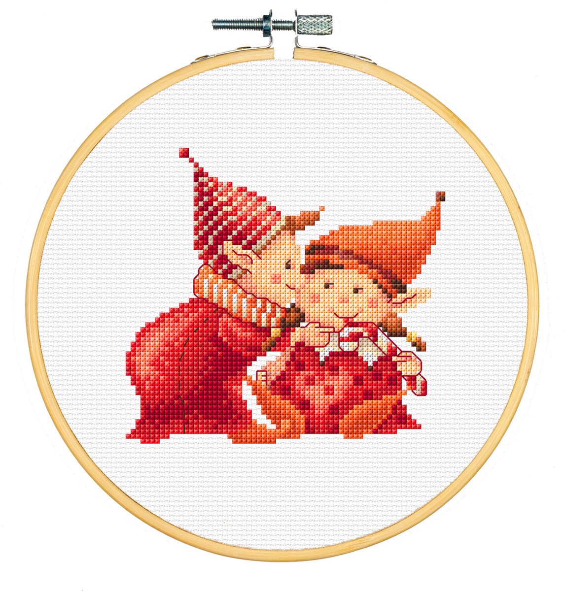 Dutch Stitch Brothers - Borduurpakket met telpatroon - Kerst - Aida - Met borduurring - Voor beginners - DSB043G