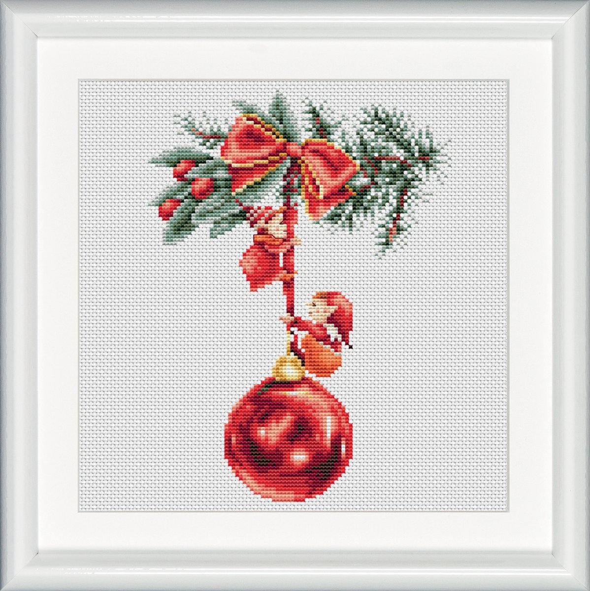 Dutch Stitch Brothers - Counted Cross Stitch Kit - DSB018L - Christmas Elves 2 - Linen - 9,8 x 9,8 Inch - DIY for Adults