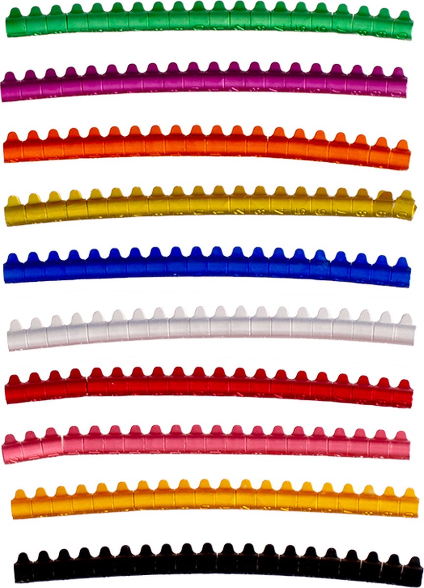 Duvo+ Aluminium Ringen Met Nummers 1 - 20 Parkiet - 4mm