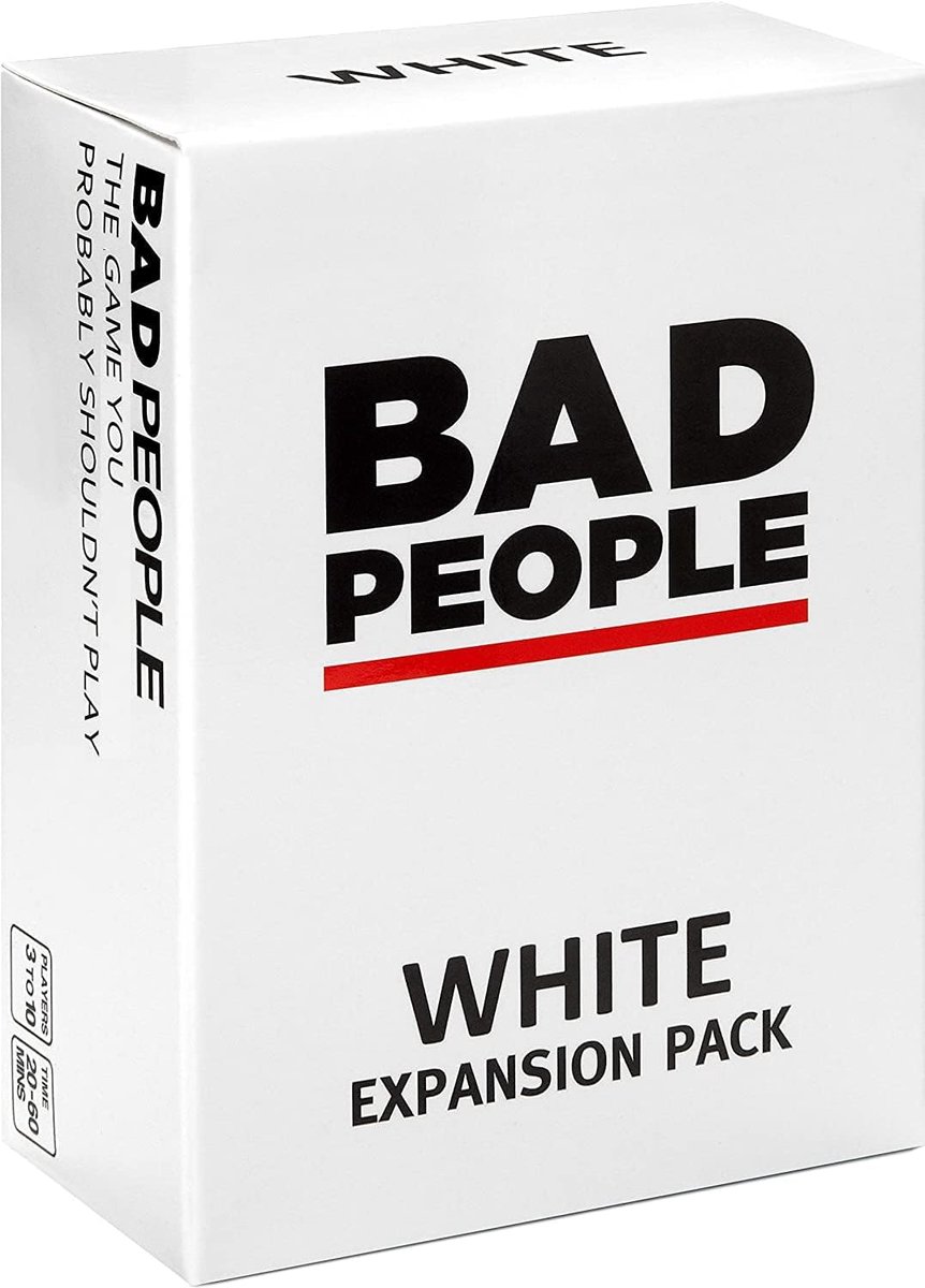 Bad People White Expansion - Uitbreiding - Engelstalig Partyspel - Kaartspel - voor 17 Jaar en Ouder - 3 tot 10 Spelers - Dyce Games