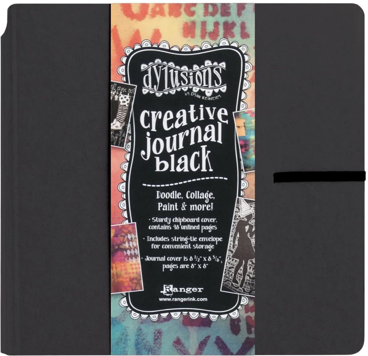 Dylusions Dyan Reaveleys Creative Square Black Journal 8