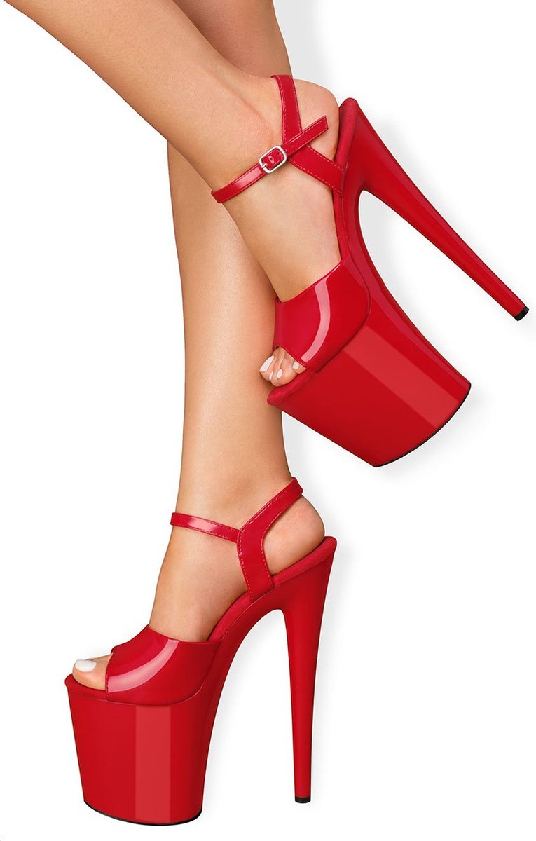 EIS hakschoenen (rode hoge hakken) - verleidelijke plateausandaal