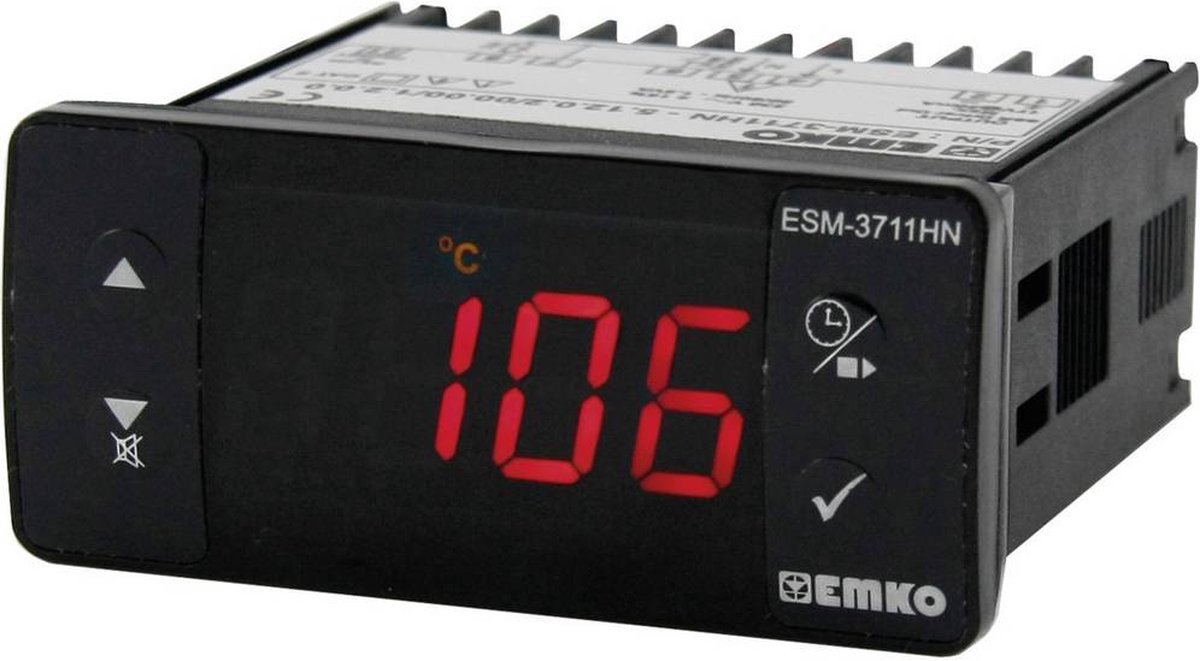 Emko ESM-3711-HN.5.12.0.1/00.00/1.2.0.0 Tweestandenregelaar Temperatuurregelaar PTC -50 tot 130 °C Relais 16 A (l x b x