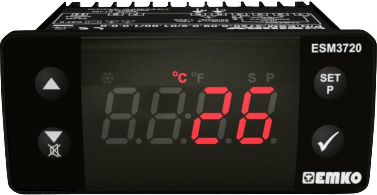 Emko ESM-3720.8.11.0.2/01.00/1.0.0.0 Tweestanden- en PID-regelaar Temperatuurregelaar Pt100 -50 tot 400 °C SSR (l x b x