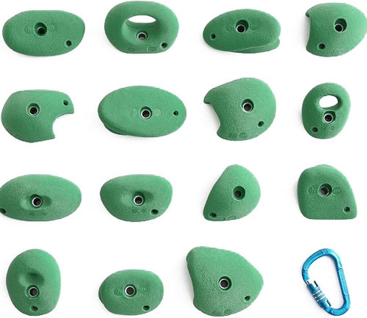 klimgrepen serie bomber jugs, set van 15 - Fluo groen