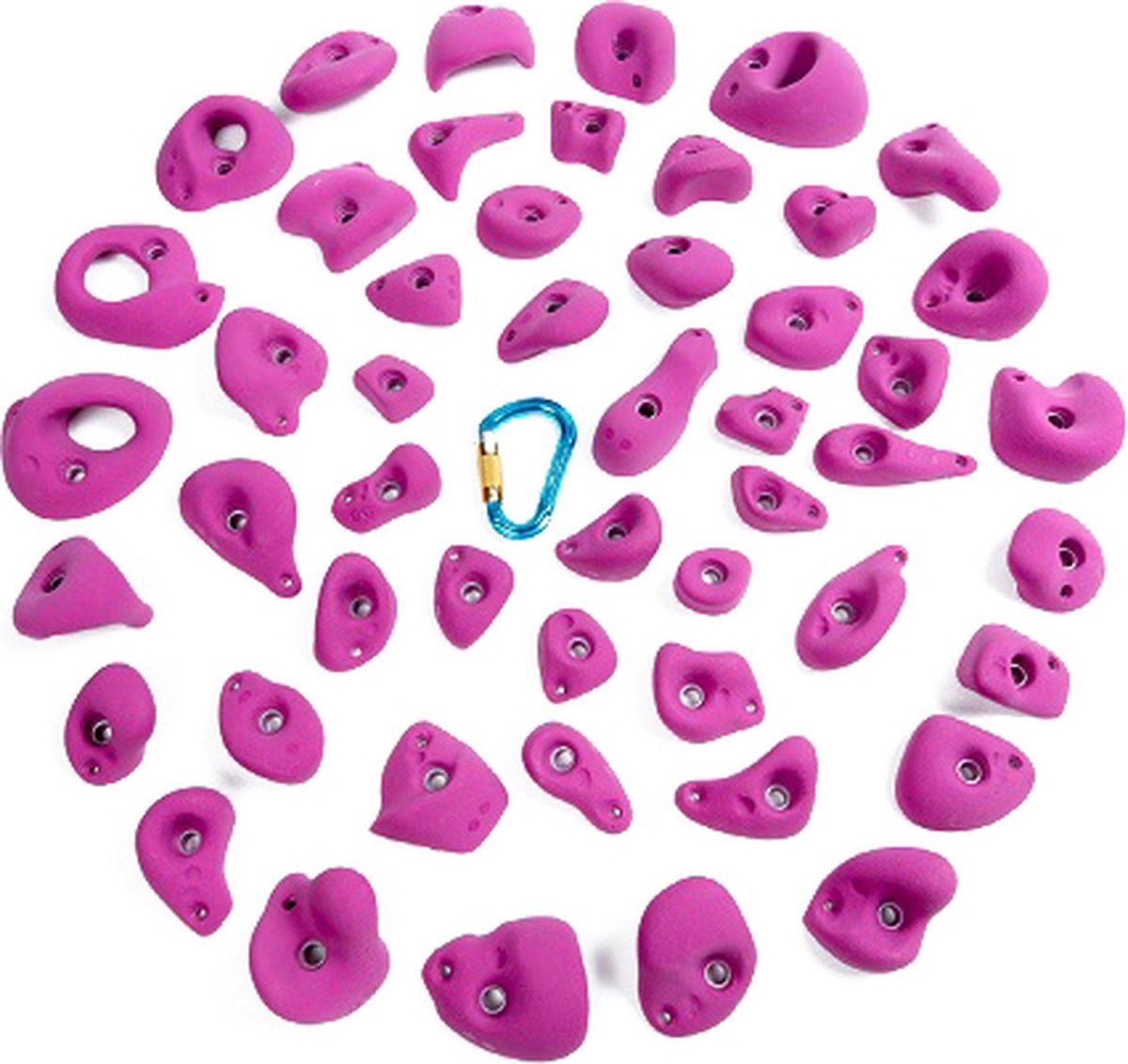 klimgrepen serie grip mix-a, set van 50 - Fluo roze