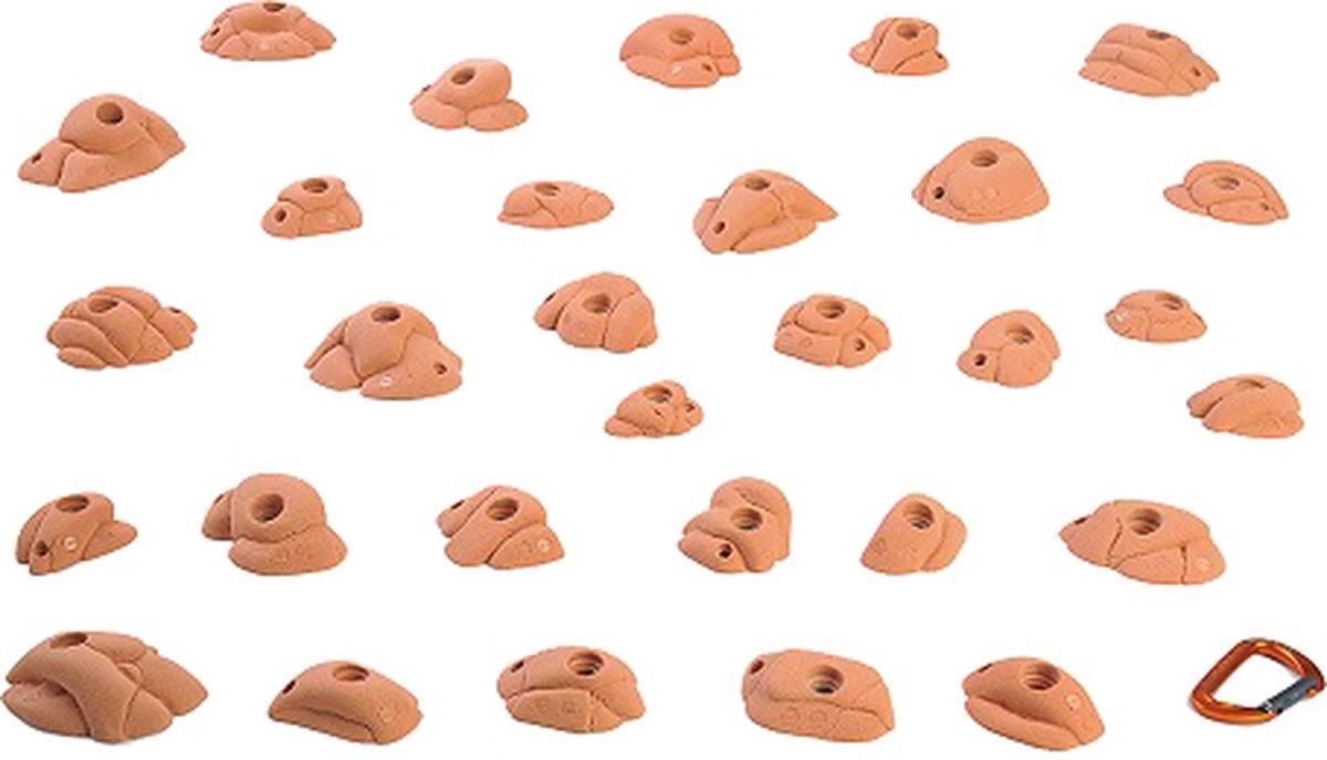 klimgrepen serie grip pack – maat s tot l – set van 30 – Blauw