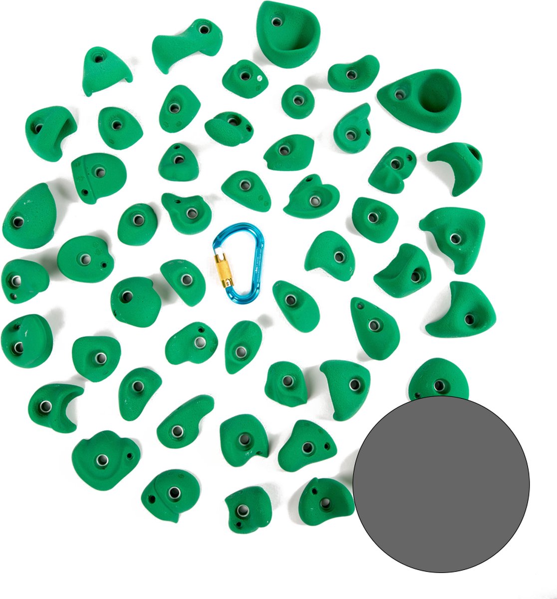 klimgrepen serie mega pack – set van 50 – maat m – Grijs