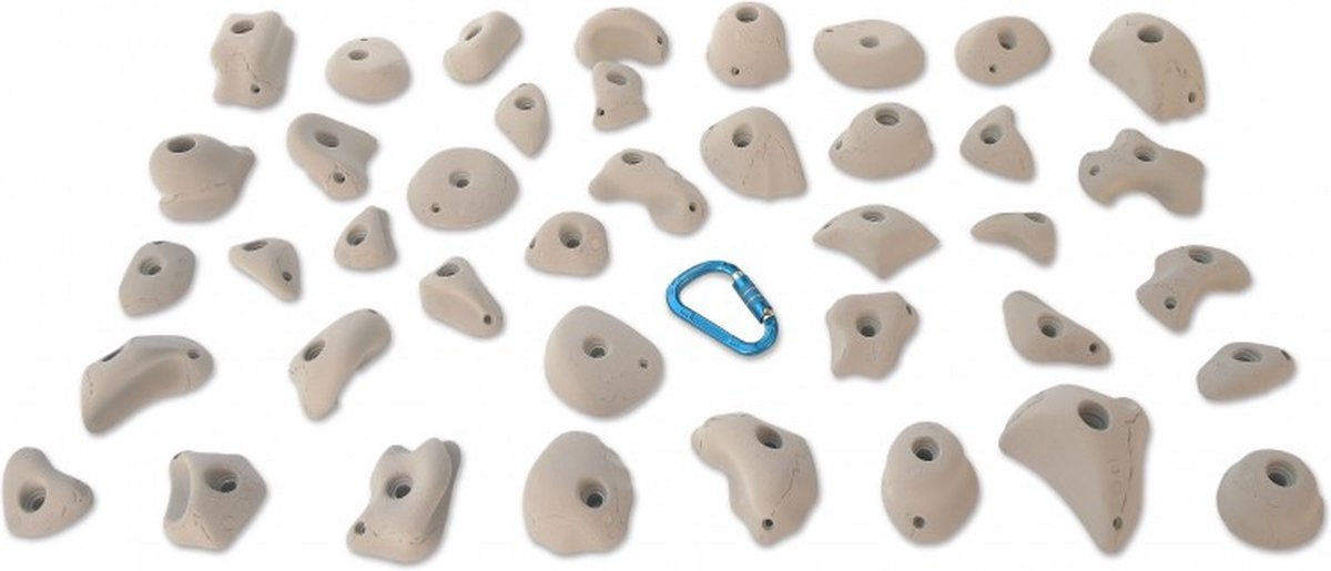 klimgrepen serie rocky – maat xs-l – set van 40 – Rood