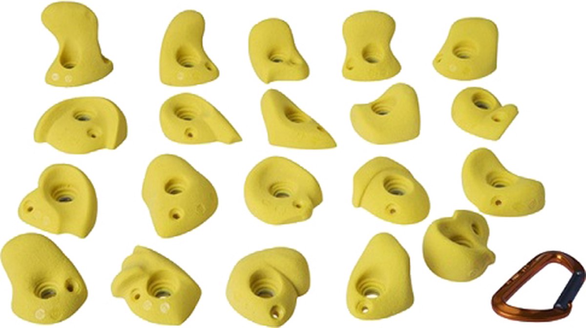 klimgrepen serie rookie - maat s - set van 20 - Zand