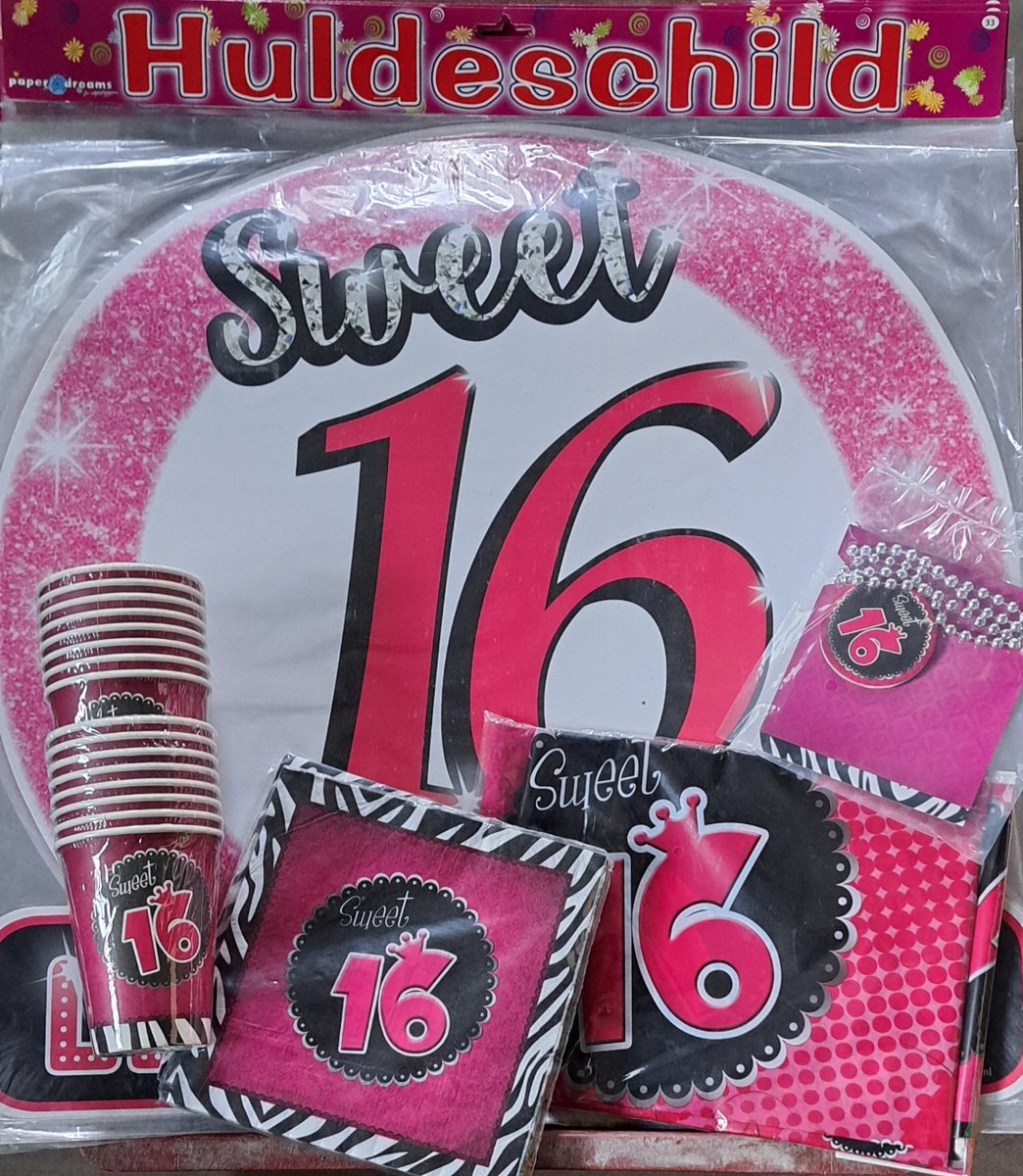 sweet 16 feestpakket 39 delig teenerfeestje sweet sixteen