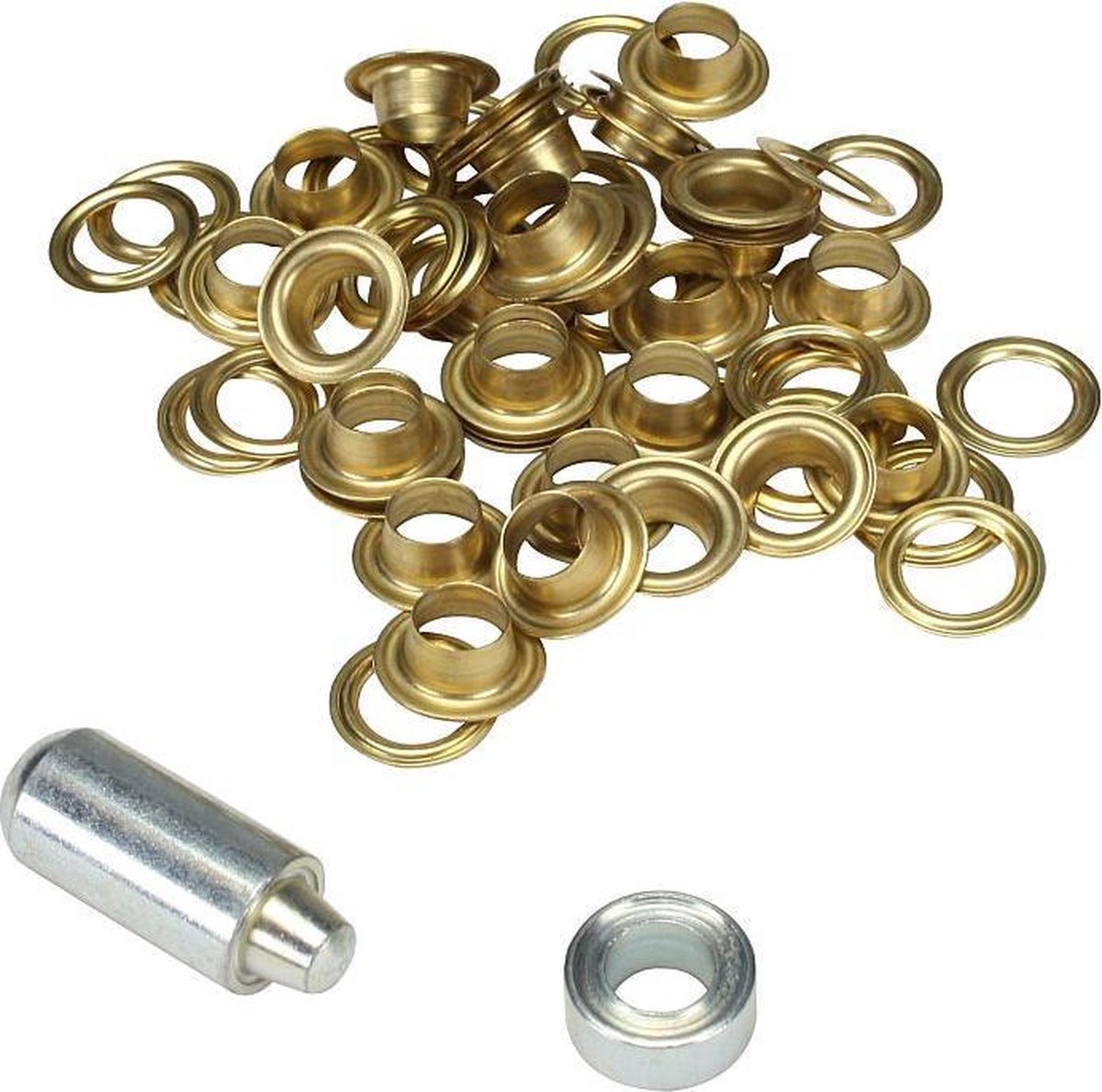 ESVO Ø 10 mm zeilringen - 25 ringen - messing - inclusief 1 stempel