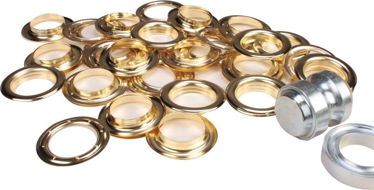 ESVO Ø 40 mm gordijnringen - 25 ringen - messing - inclusief 1 stempel