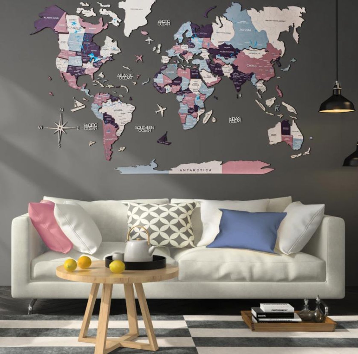 Houten   3D - Berry - XL (200 x 120 cm)