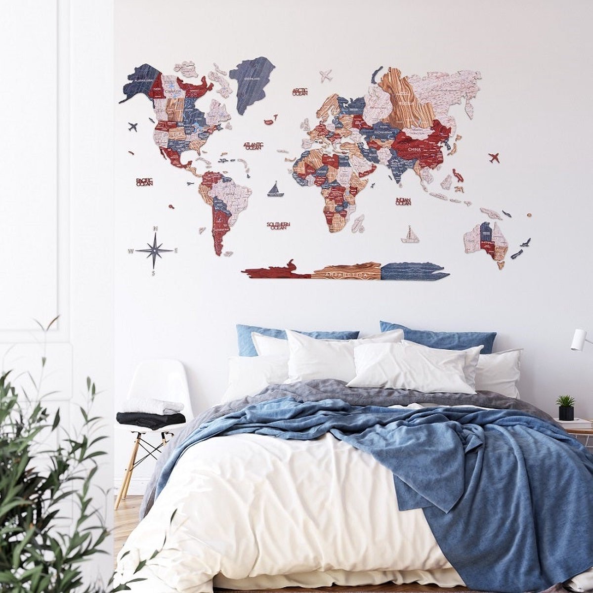 Houten   3D - Boho - XL (200 x120 cm)