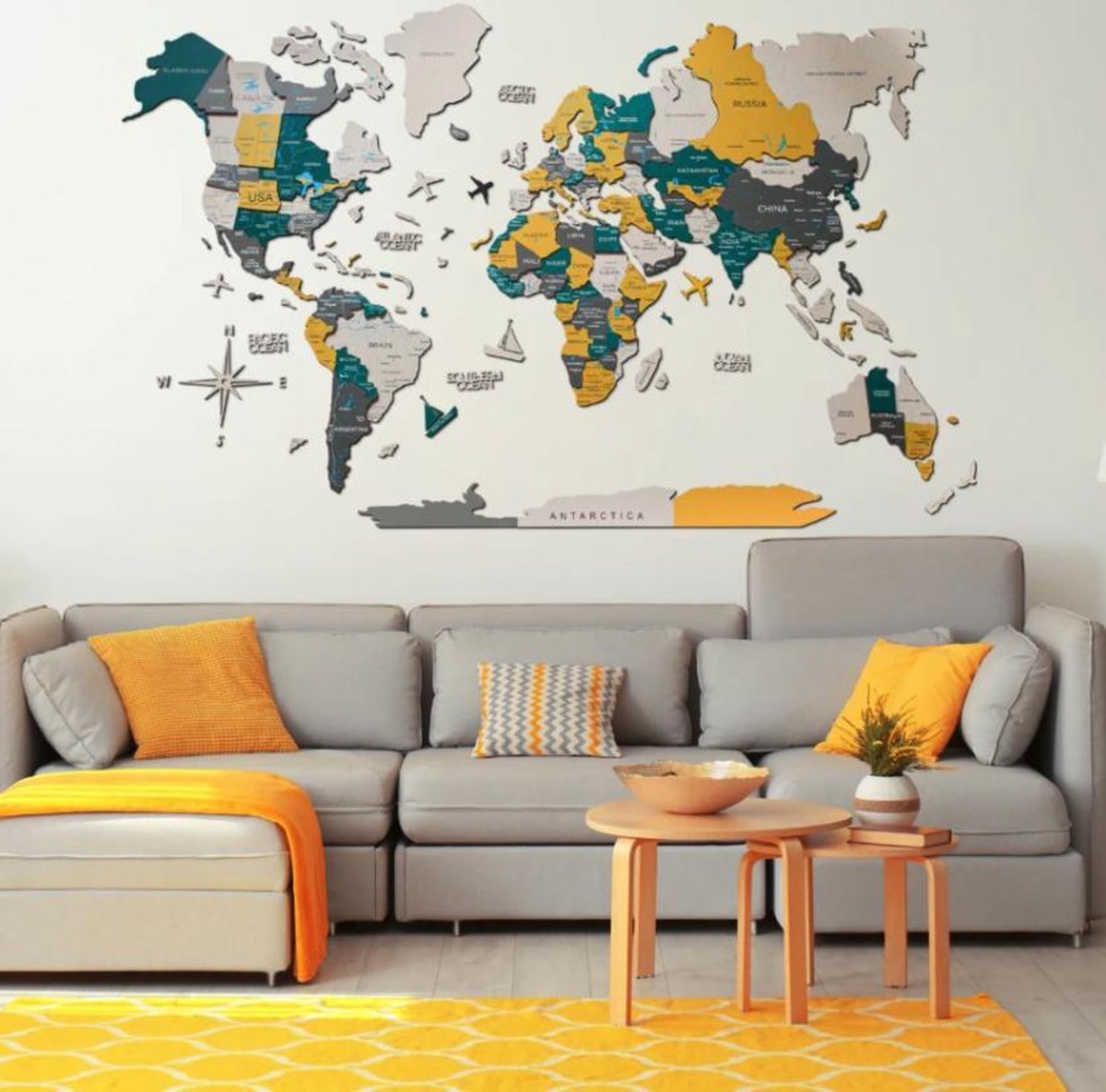 Houten   3D - Country - XL (200 x 120 cm)