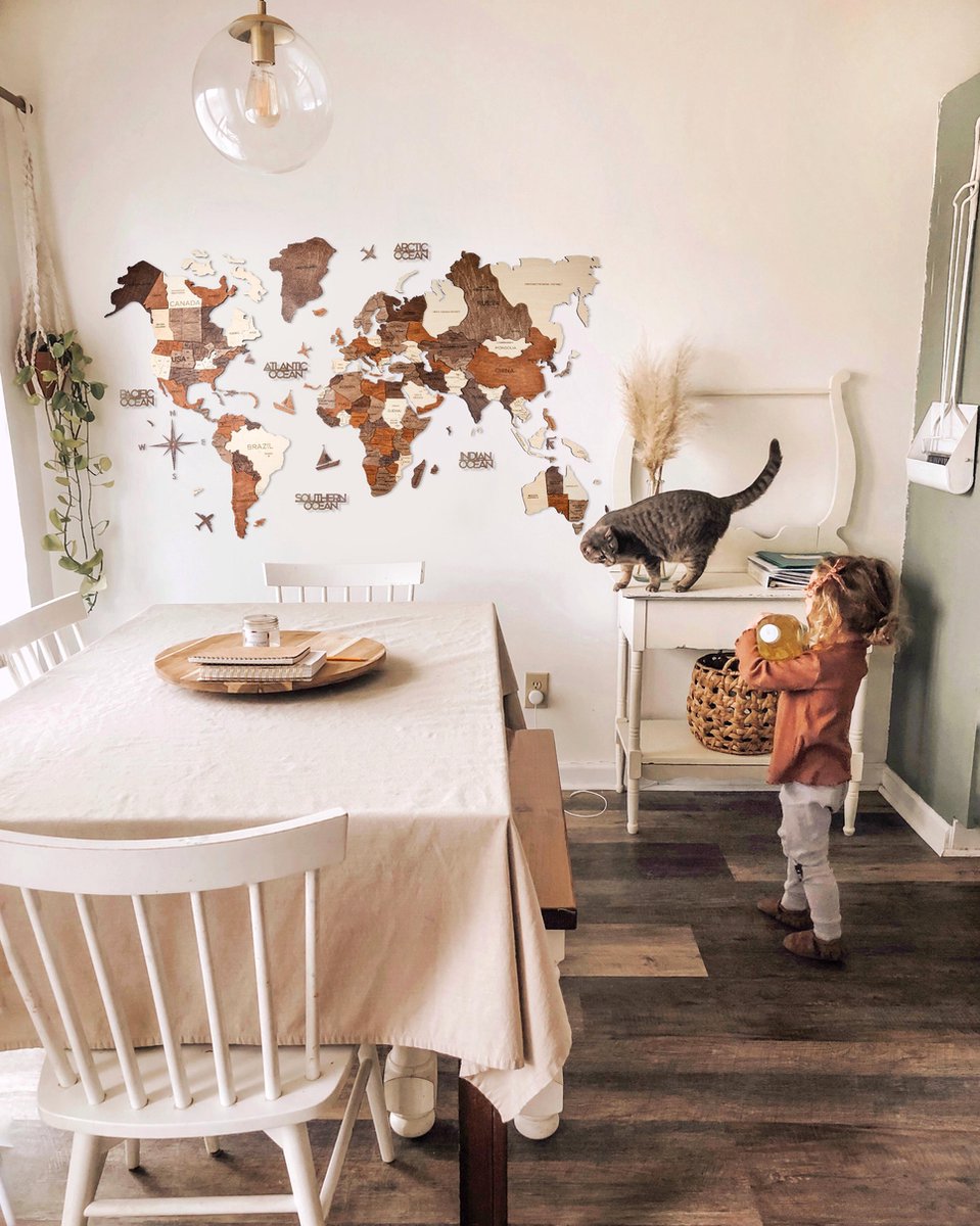 Houten   3D - Multikleur - L (150 x 90 cm)