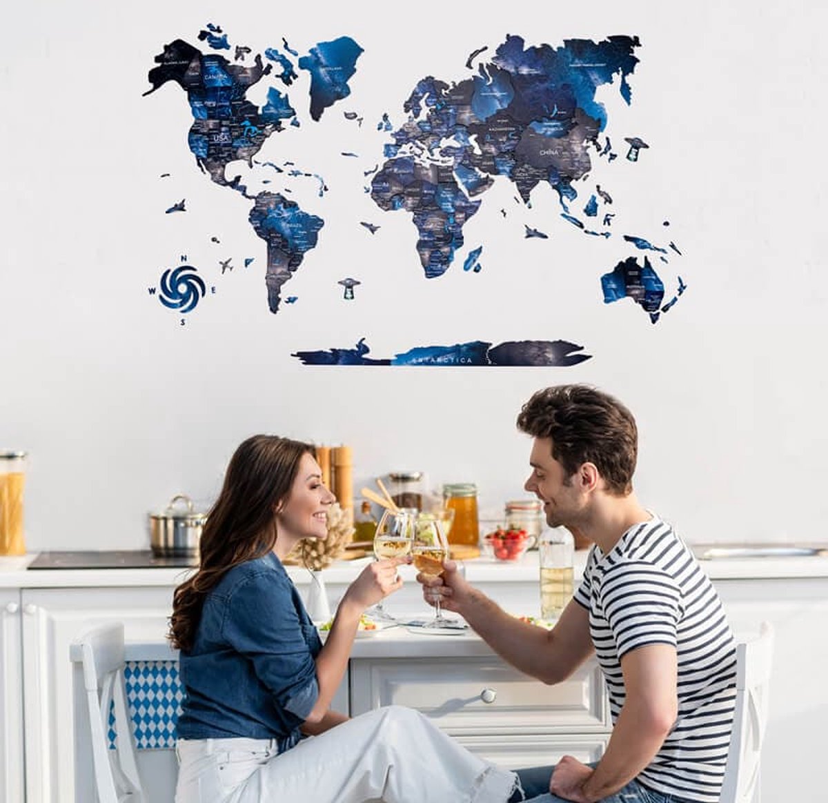 Houten   3D - Space - L (150 x 90 cm)