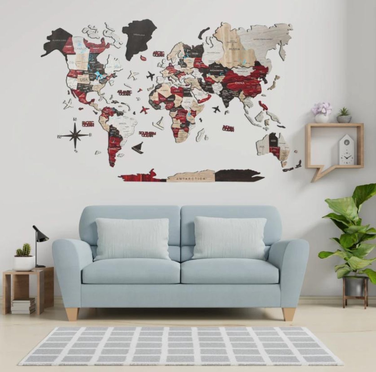 Houten   3D - Urban - M (100 x 60 cm)