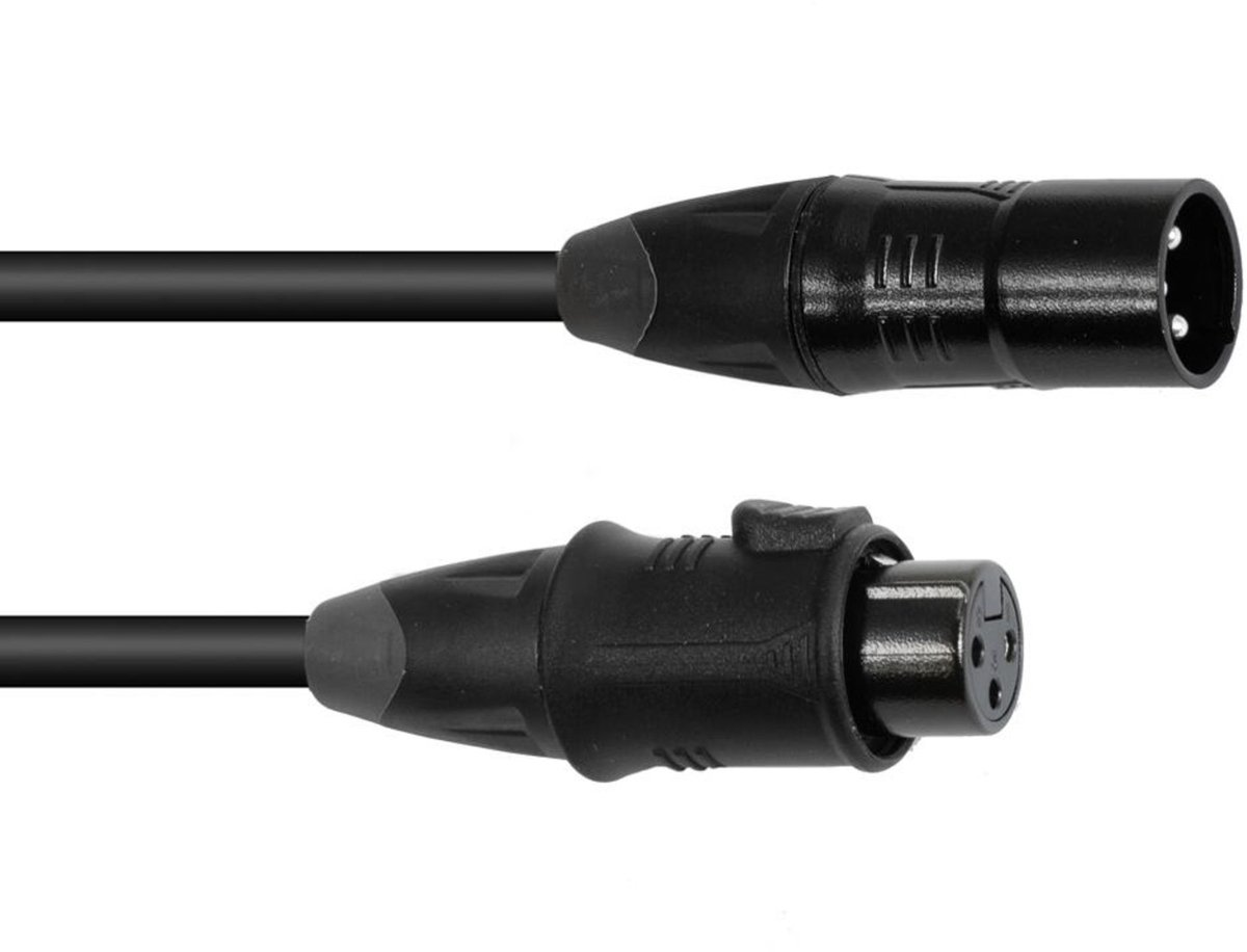 Eurolite DMX Kabel EC-1 IP65 3pol 15m sw - DMX-kabel