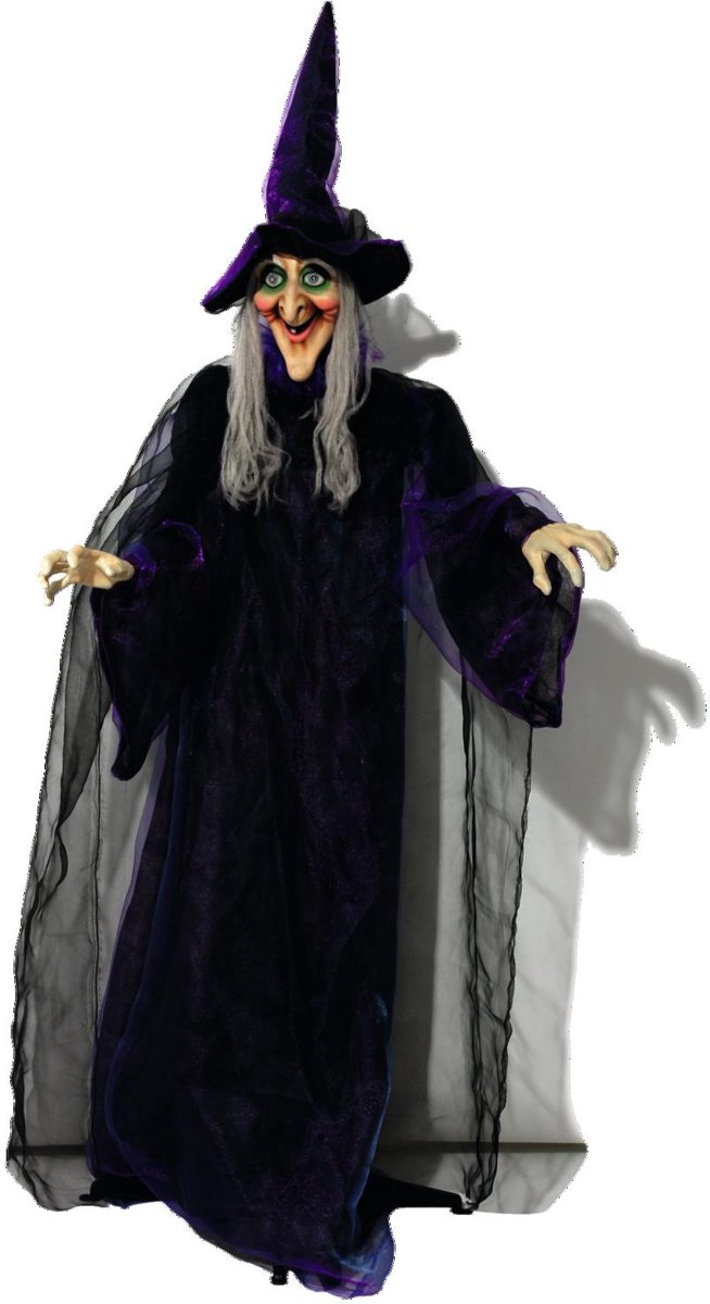 Europalms Halloween figuur Heks, geanimeerd 175cm