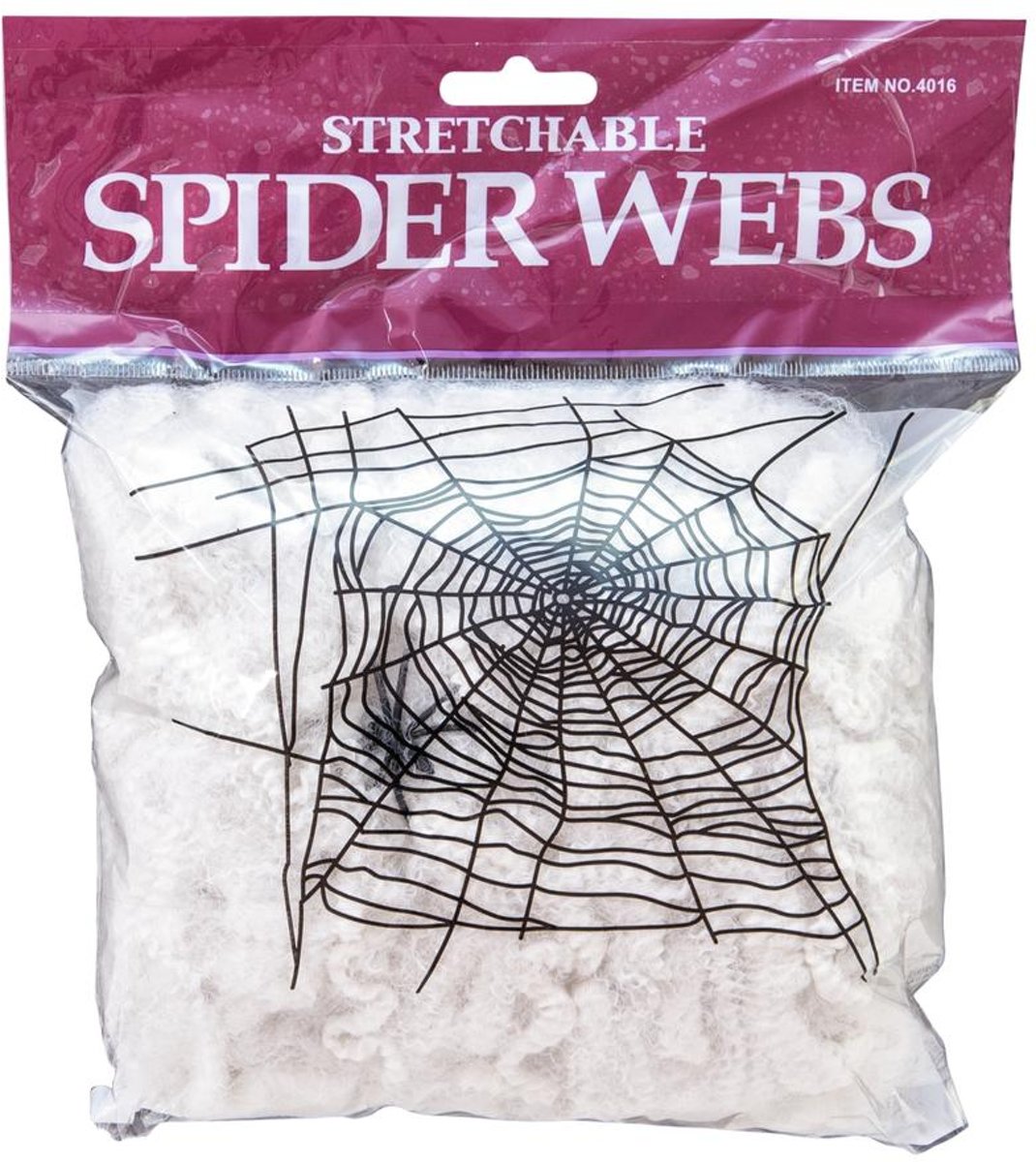 Europalms Halloween-spinneweb witte 100g UV-actief