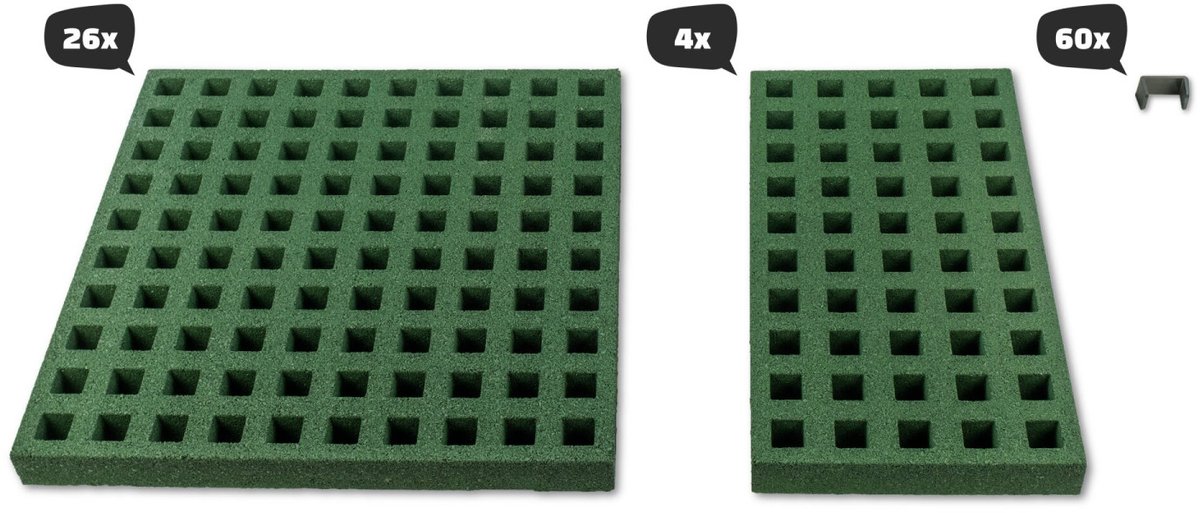 Freezone Veiligheidstegels - Geschikt voor alle Inground & Groundlevel Trampolines van - 427 x 244 cm