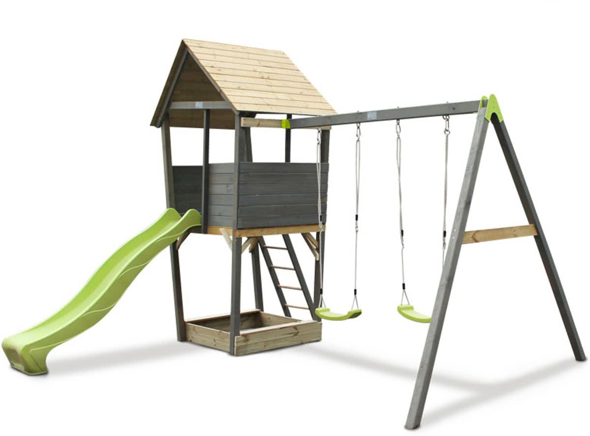 EXIT Aksent Speeltoren met aanbouwschommel