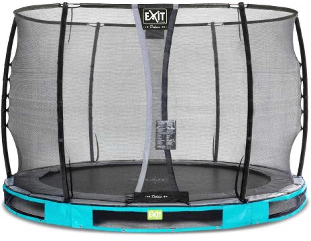 EXIT Elegant Premium inground trampoline ø305cm met Deluxe veiligheidsnet - blauw