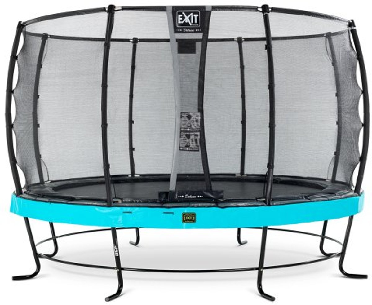 EXIT Elegant Premium trampoline ø427cm met veiligheidsnet Deluxe - blauw