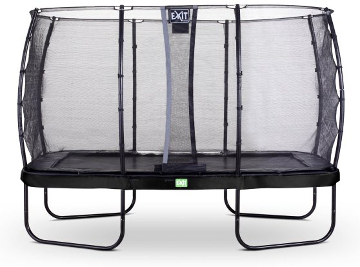 EXIT Elegant trampoline 244x427cm met veiligheidsnet Economy - zwart