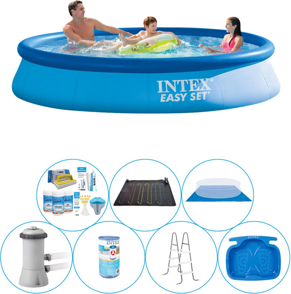 Zwembad Bundel - 8-delig -  Easy Set Rond 366x76 cm