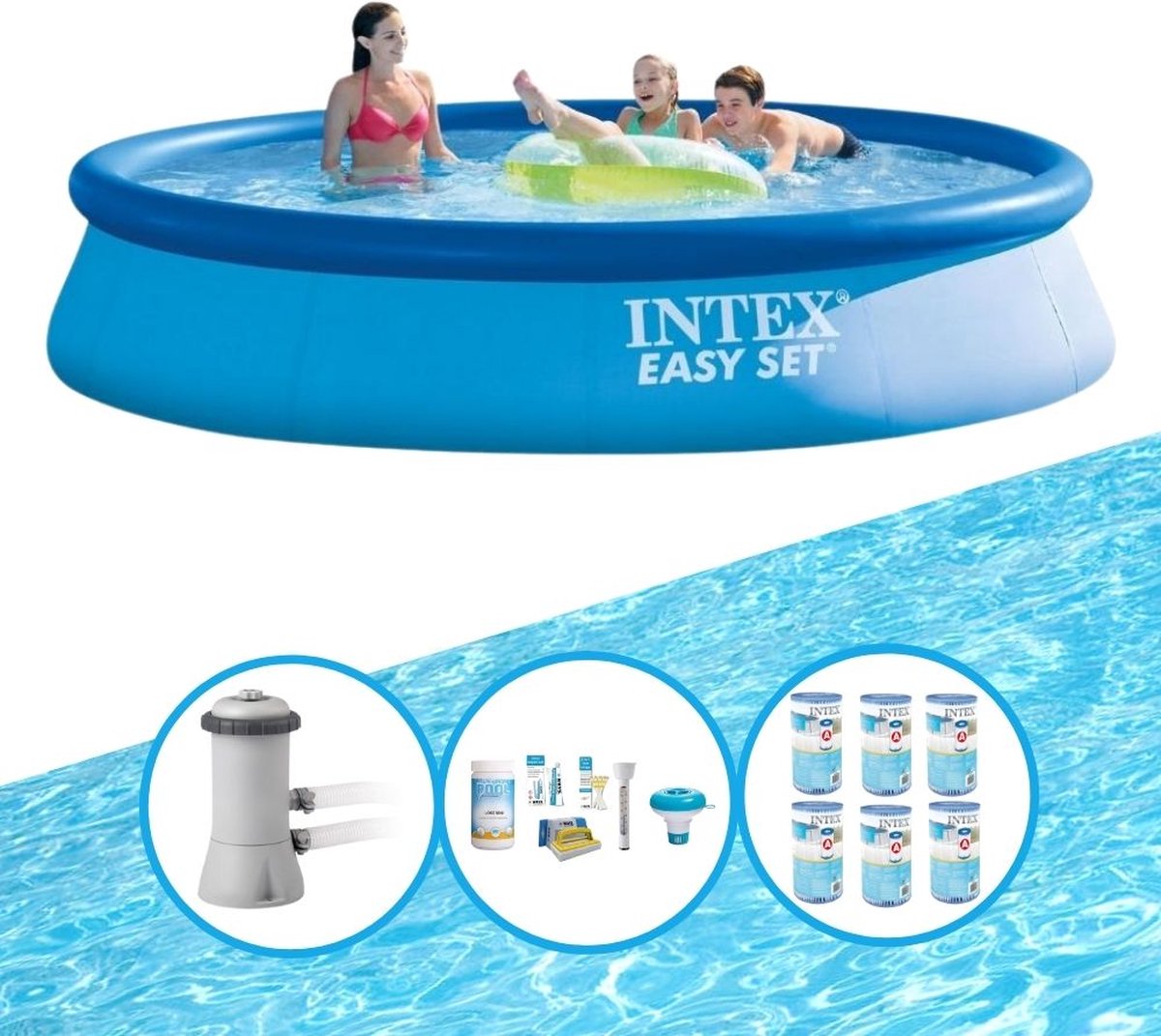 Zwembad Easy Set - Zwembad Bundel - 396x84 cm