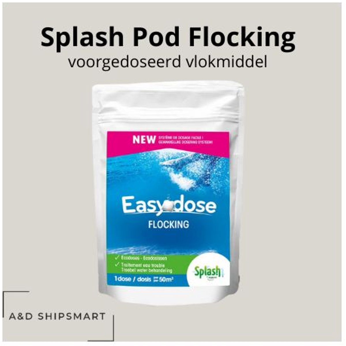 Splash Pod Flocking - Zwembad - Vlokmiddel - Jacuzzi - Aanvulling Chloorbehandeling - Chloortabletten Zwembad