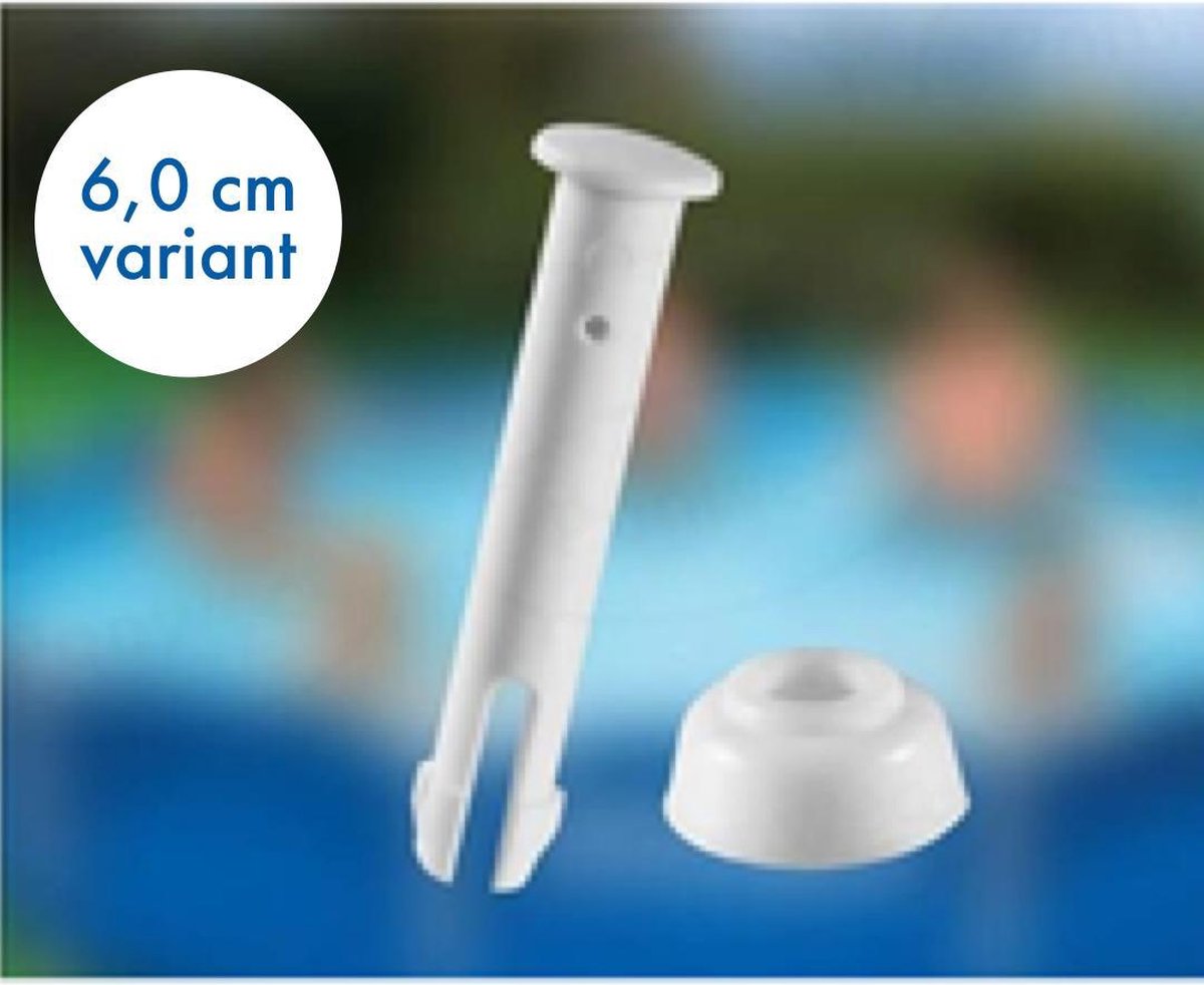 12x Bevestigings pin 6,0 cm - Geschikt voor Intex zwembad frame - pin en seal afdichting set - reserveonderdeel zwembad - plastic pinnen