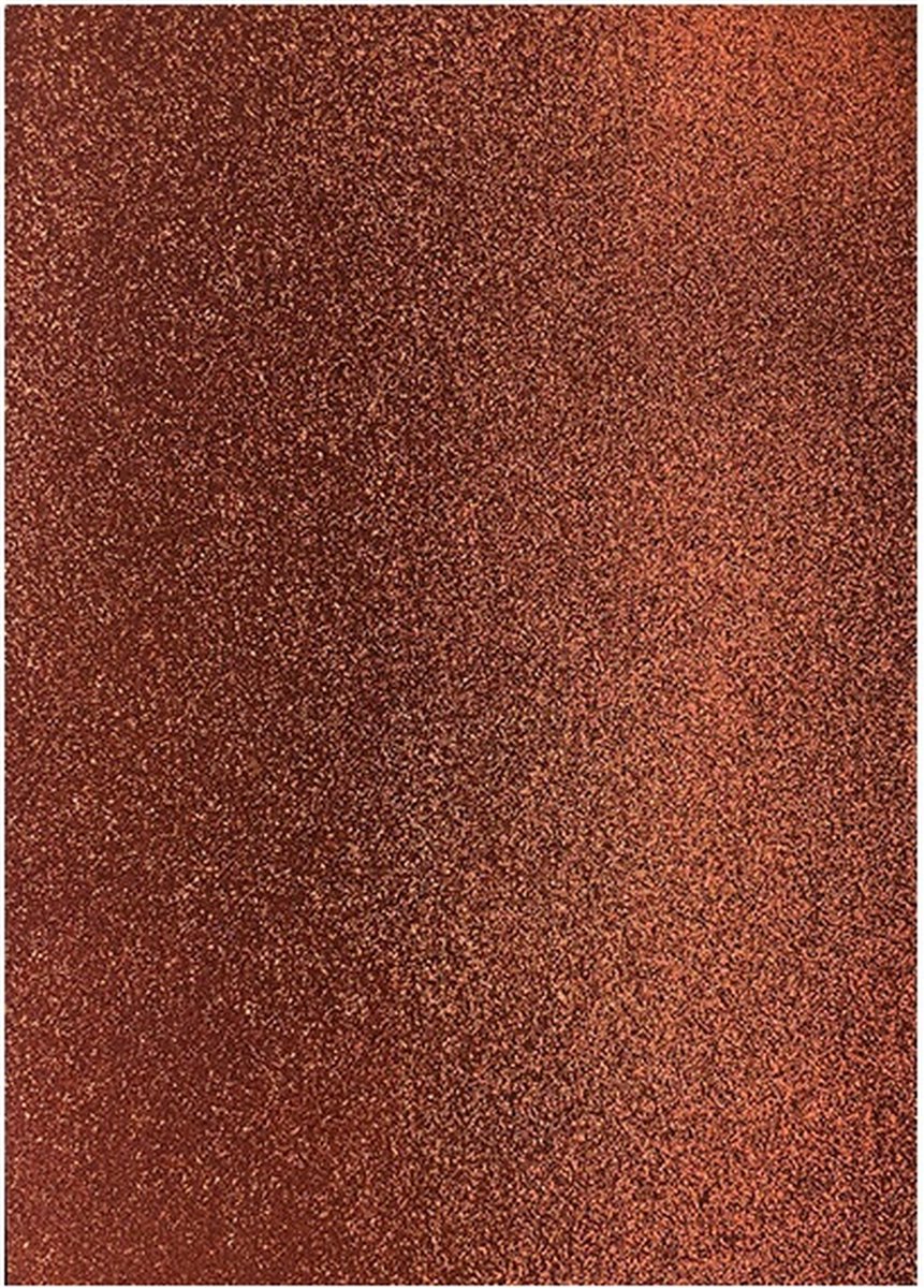Eazycraft - Glitterpapier A4 - Donkerbruin (5st)