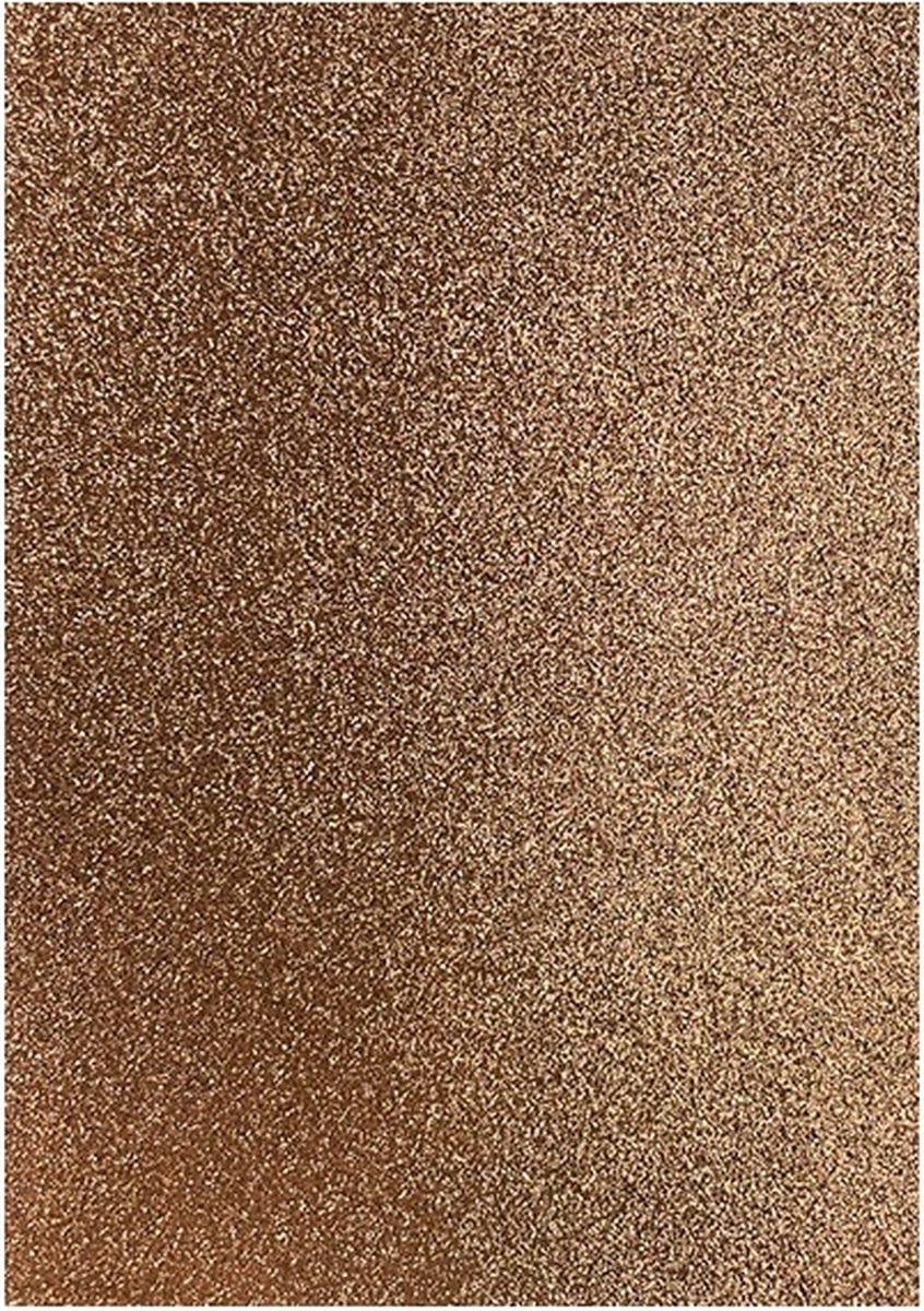 Eazycraft - Glitterpapier A4 - Lichtbruin (5st)