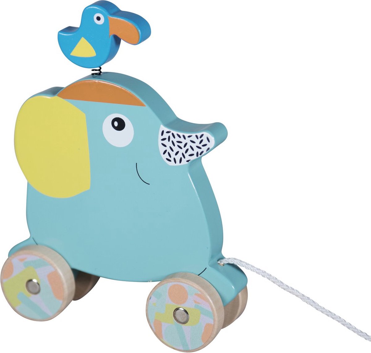 Ebulobo Houten Speelgoed Trekfiguur Olifant