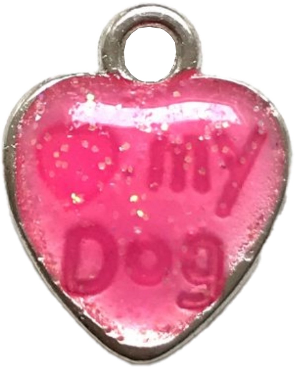 Bedel Hart Love My Dog en Pootafdruk Roze