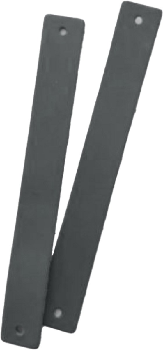 Leren hengsel Grijs (2x)