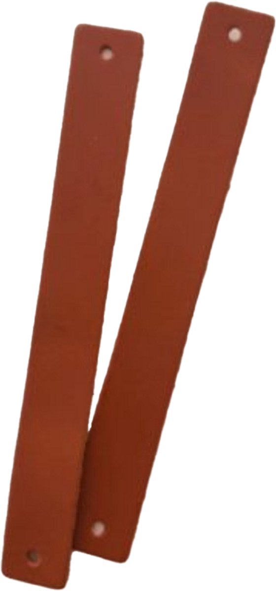 Leren hengsel cognac (2x)