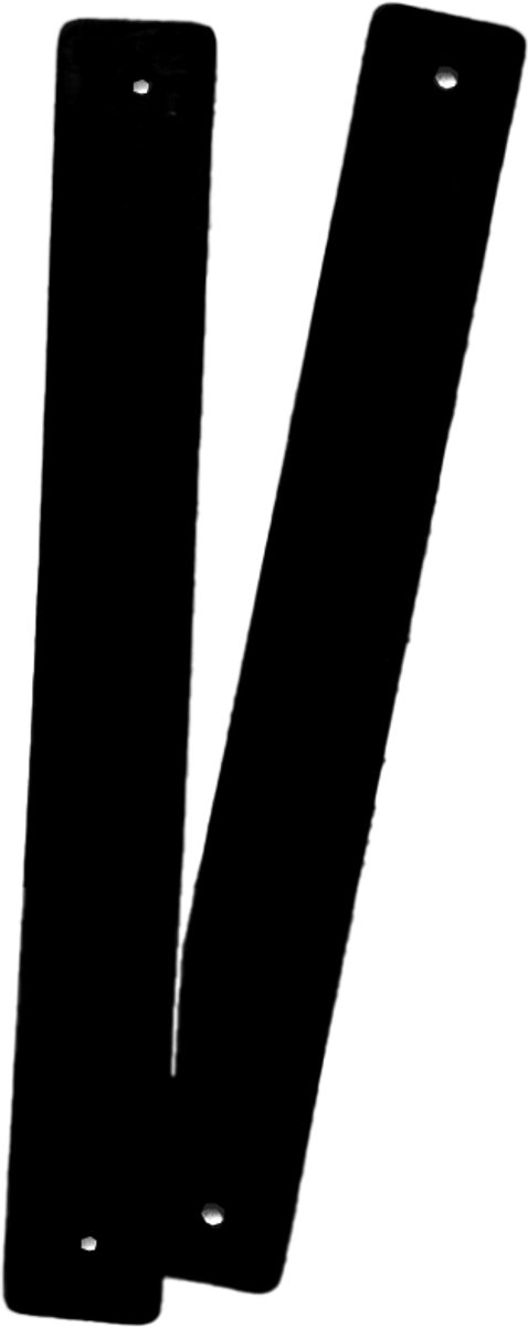 Leren hengsel zwart (2x)