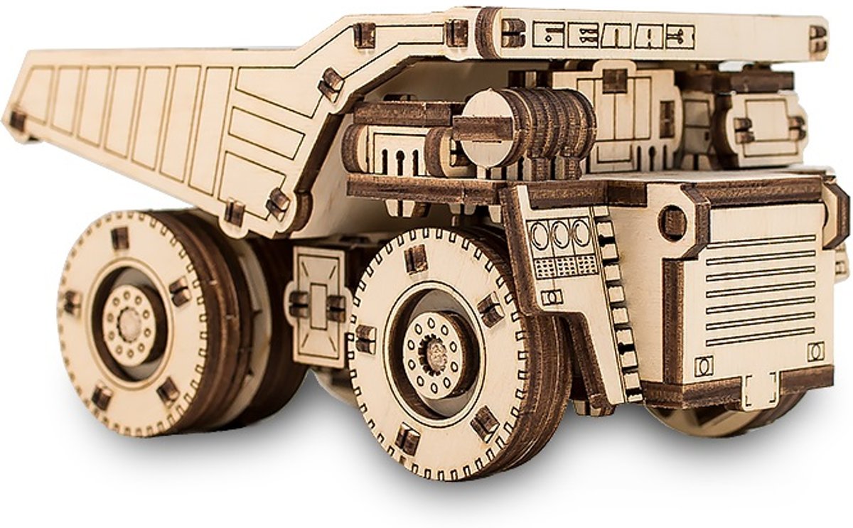 Eco-Wood-Art Belaz Mini Truck - Houten Modelbouw