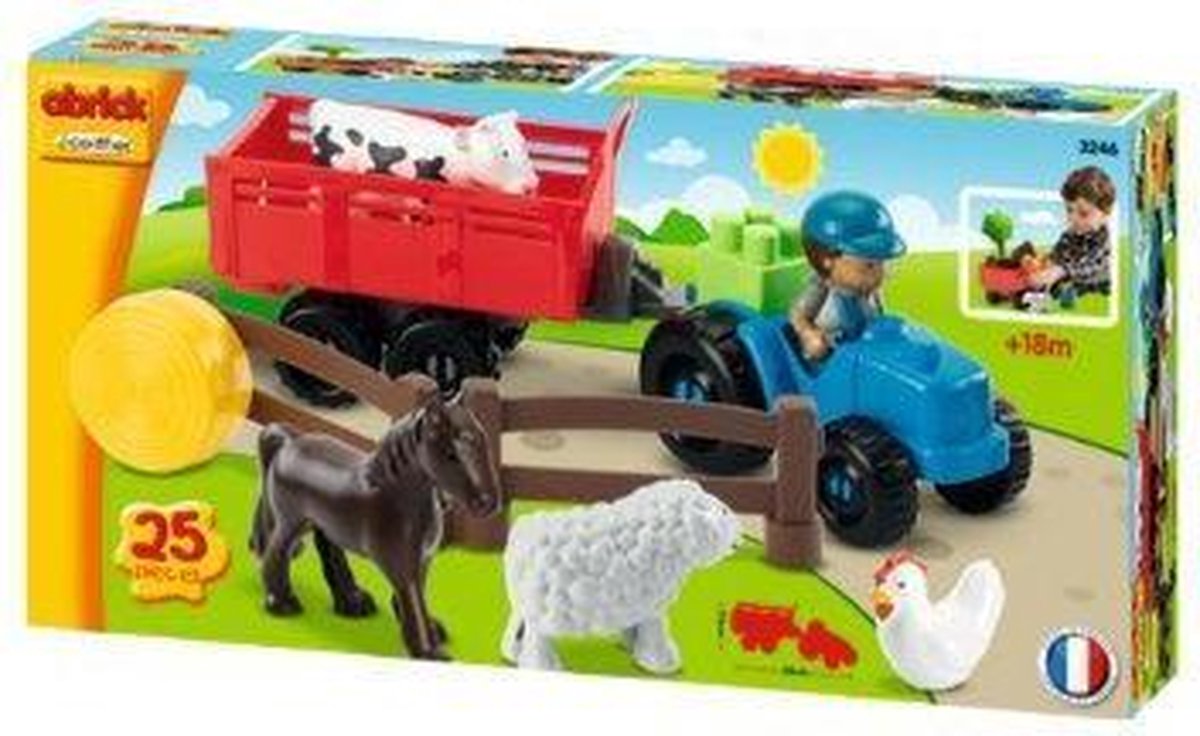 Ecoiffier Abrick - Boer met traktor en dieren