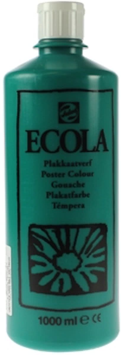 Plakkaatverf Ecola flacon van 1.000 ml, donkergroen