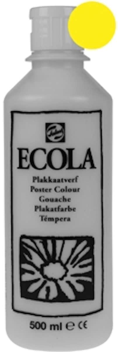 Plakkaatverf Ecola flacon van 500 ml, citroengeel