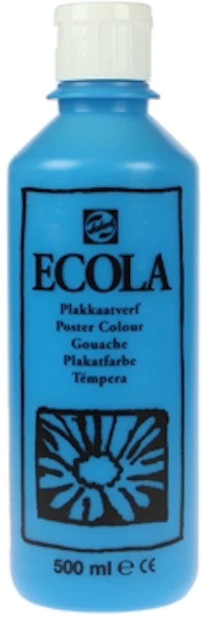 Plakkaatverf Ecola flacon van 500 ml, lichtblauw